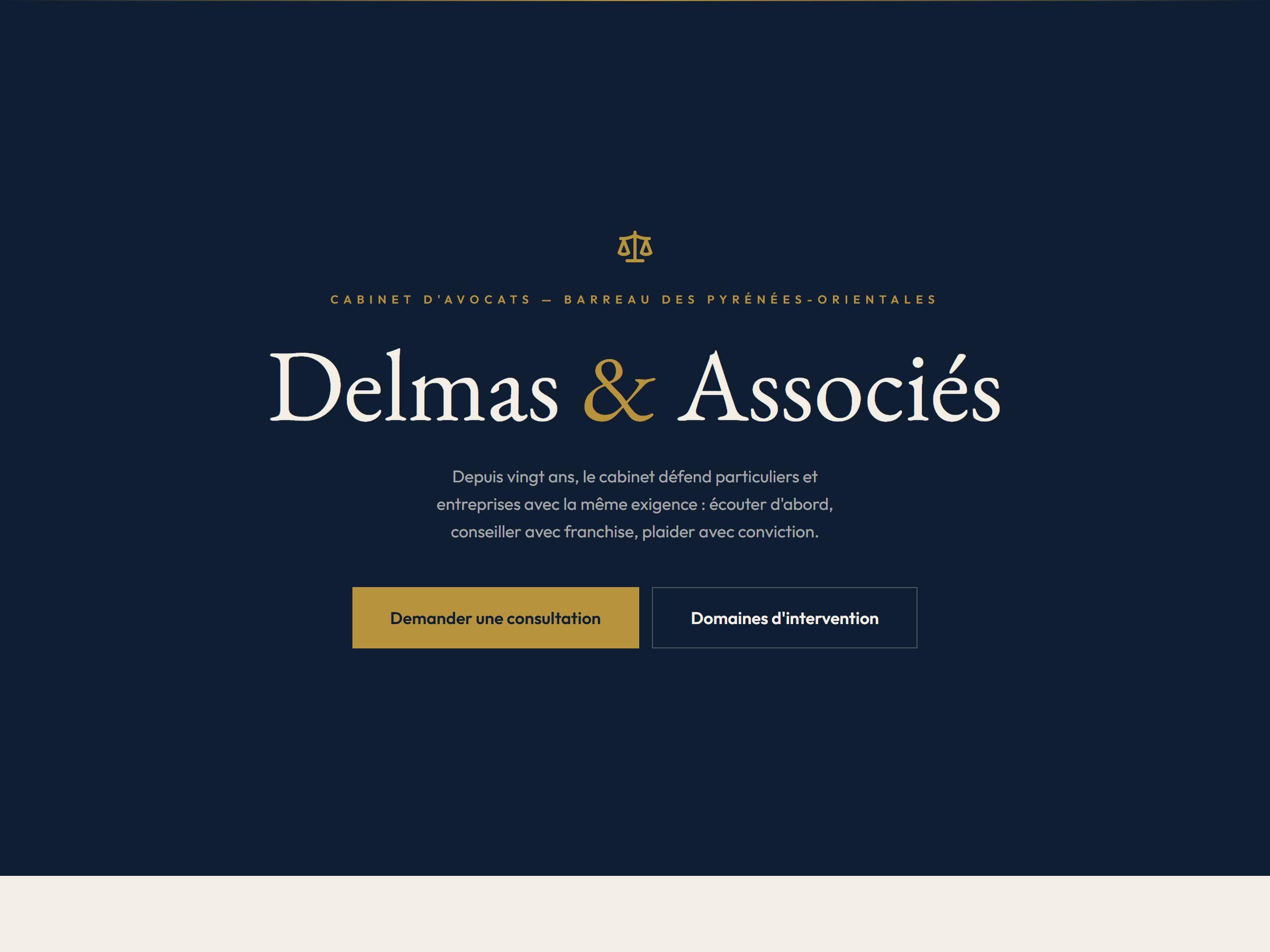 Aperçu du site Delmas & Associés