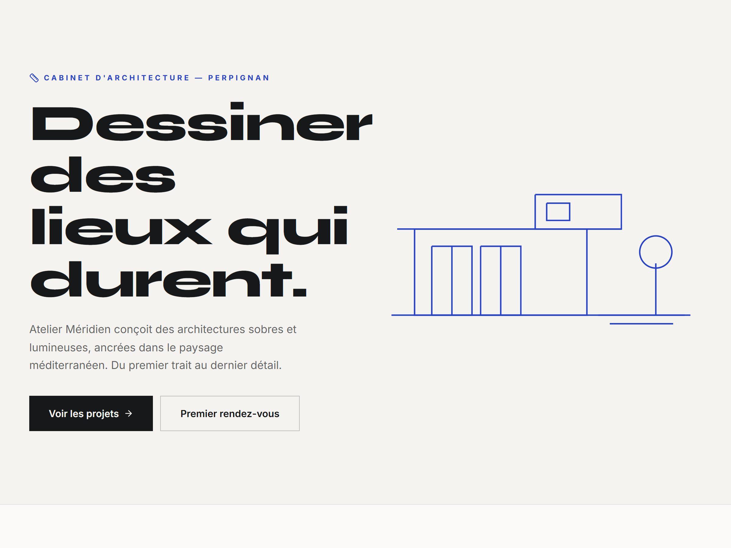 Aperçu du site Atelier Méridien