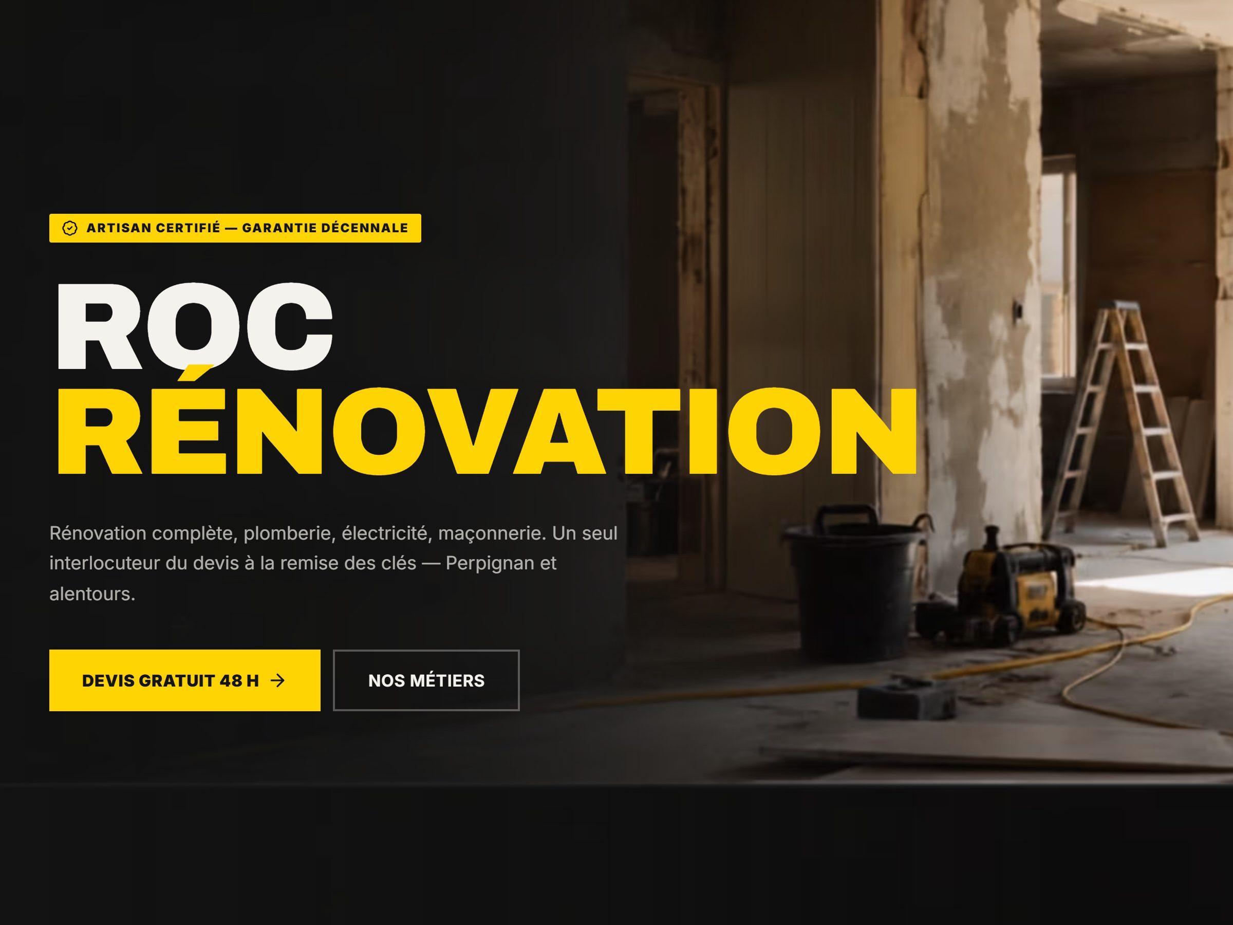 Aperçu du site ROC Rénovation